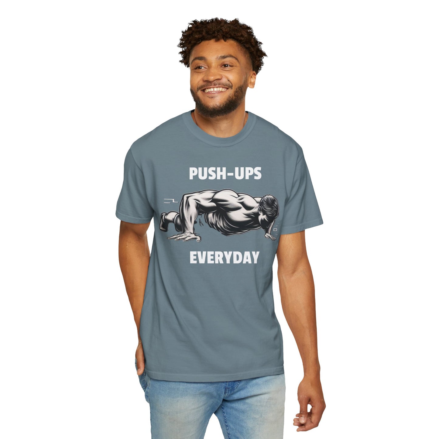 Pushups Everyday Solid Color Unisex Garment-Dyed T-shirt