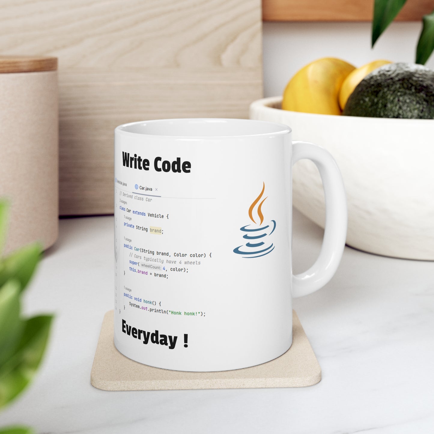 Write Code Everyday Ceramic Mug 11oz