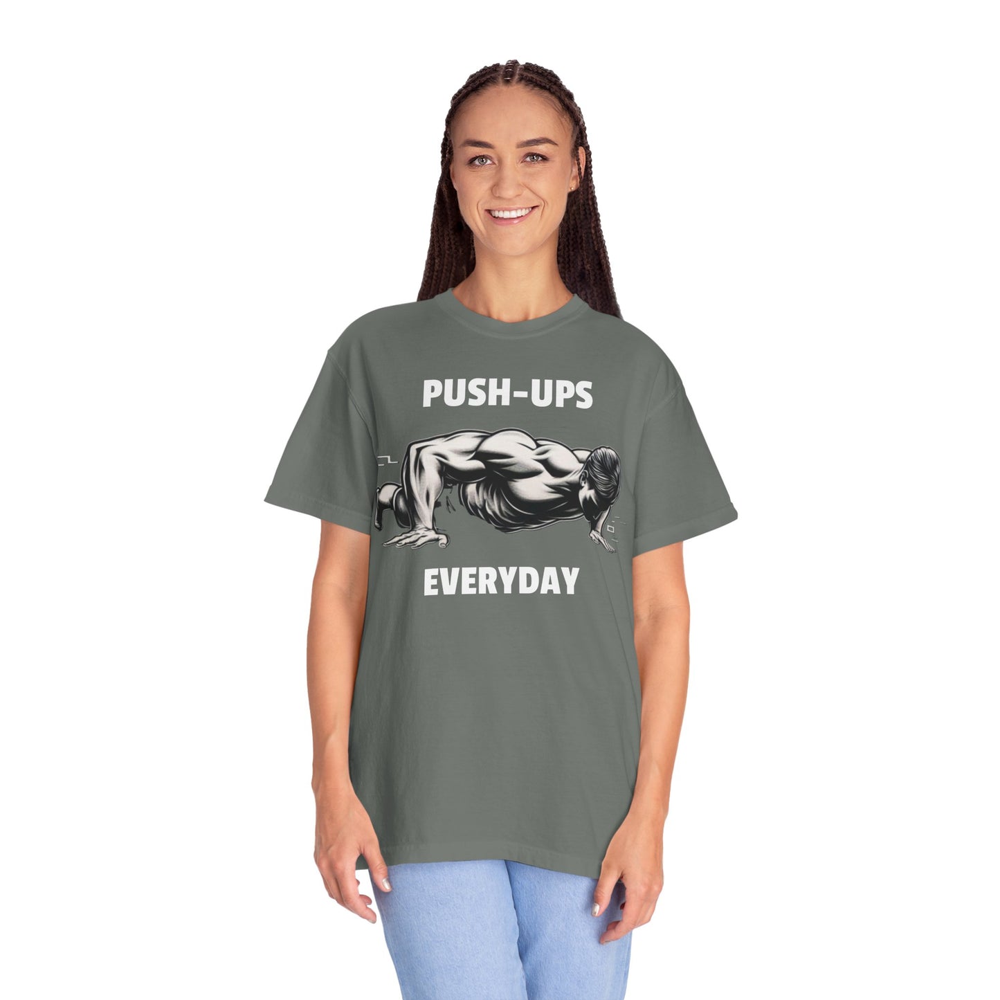 Pushups Everyday Solid Color Unisex Garment-Dyed T-shirt