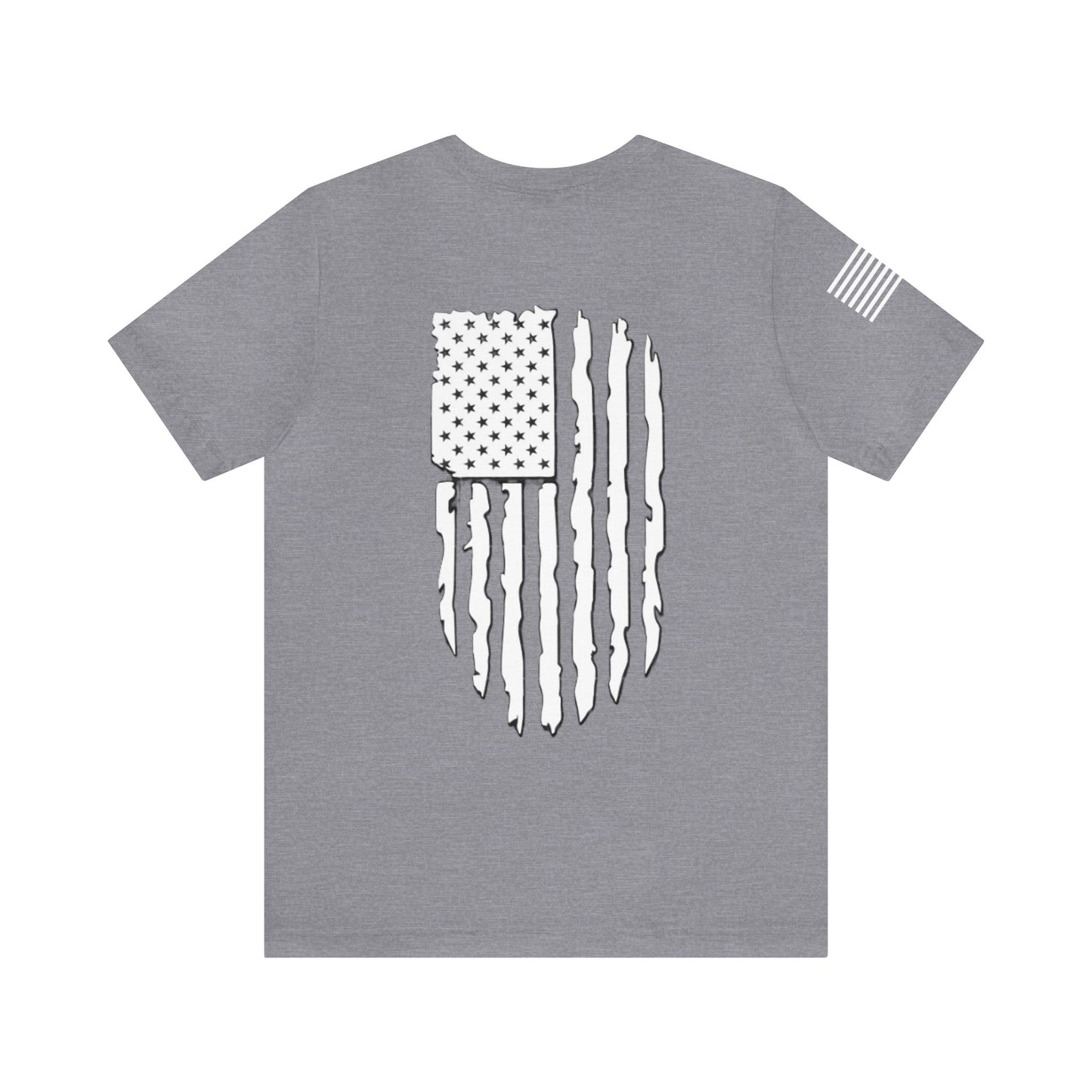 Pushups Everyday Unisex T-Shirt with American Flag and Right Sleeve Patch