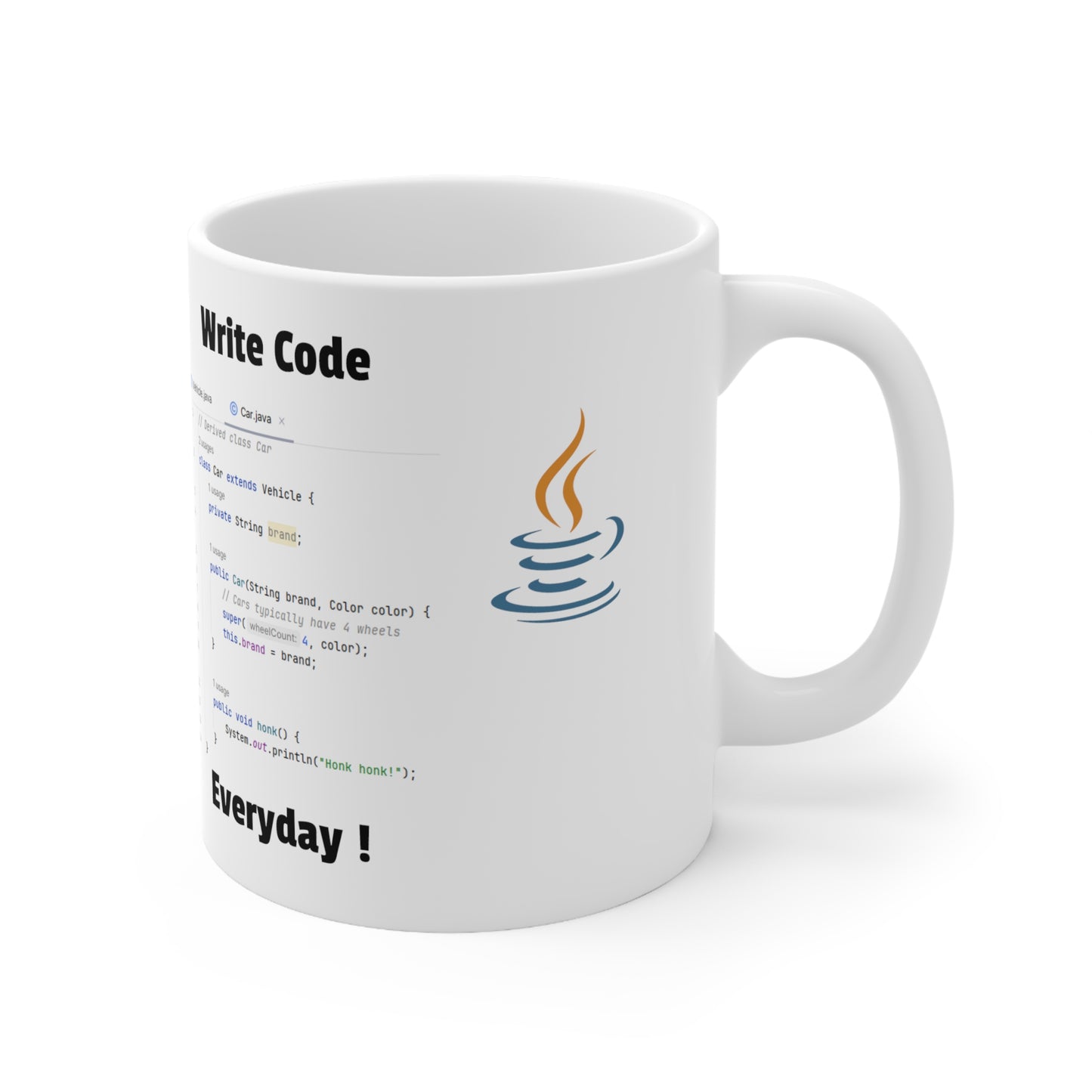 Write Code Everyday Ceramic Mug 11oz