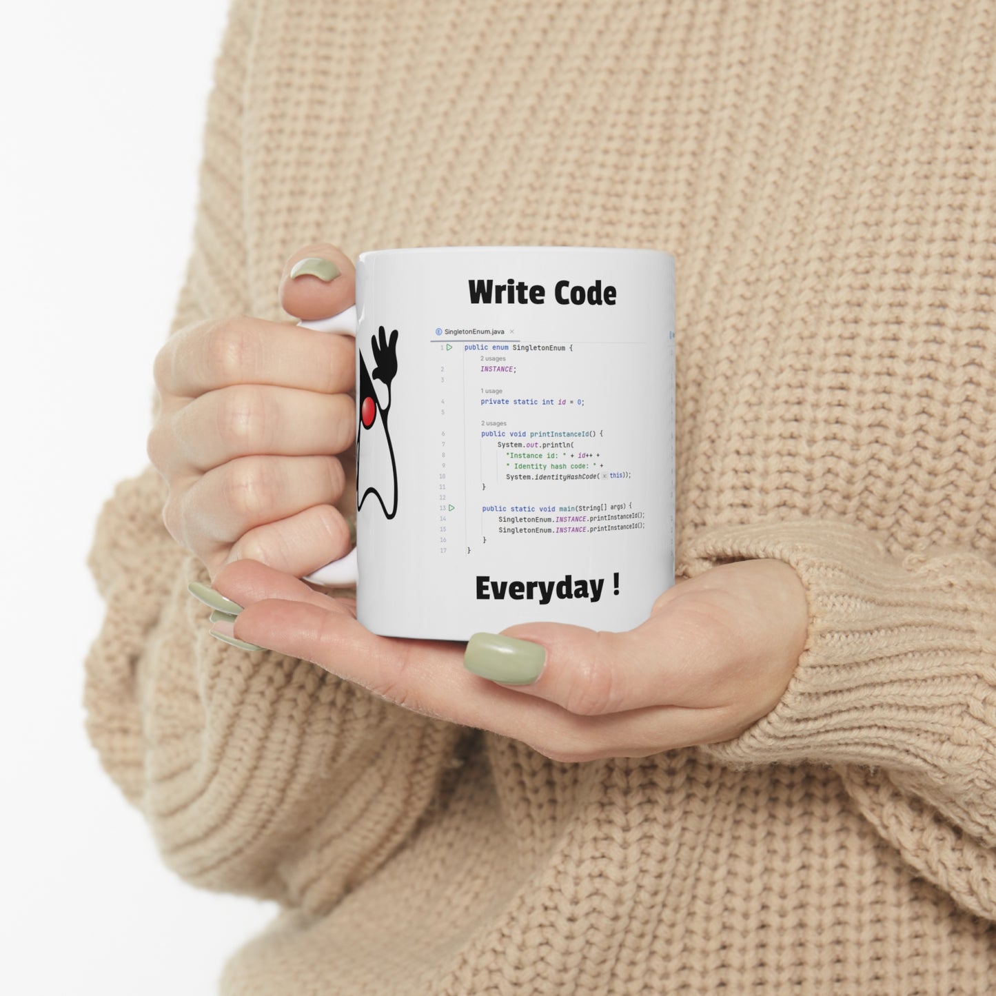 Write Code Everyday Ceramic Mug 11oz