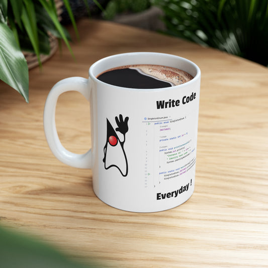 Write Code Everyday Ceramic Mug 11oz