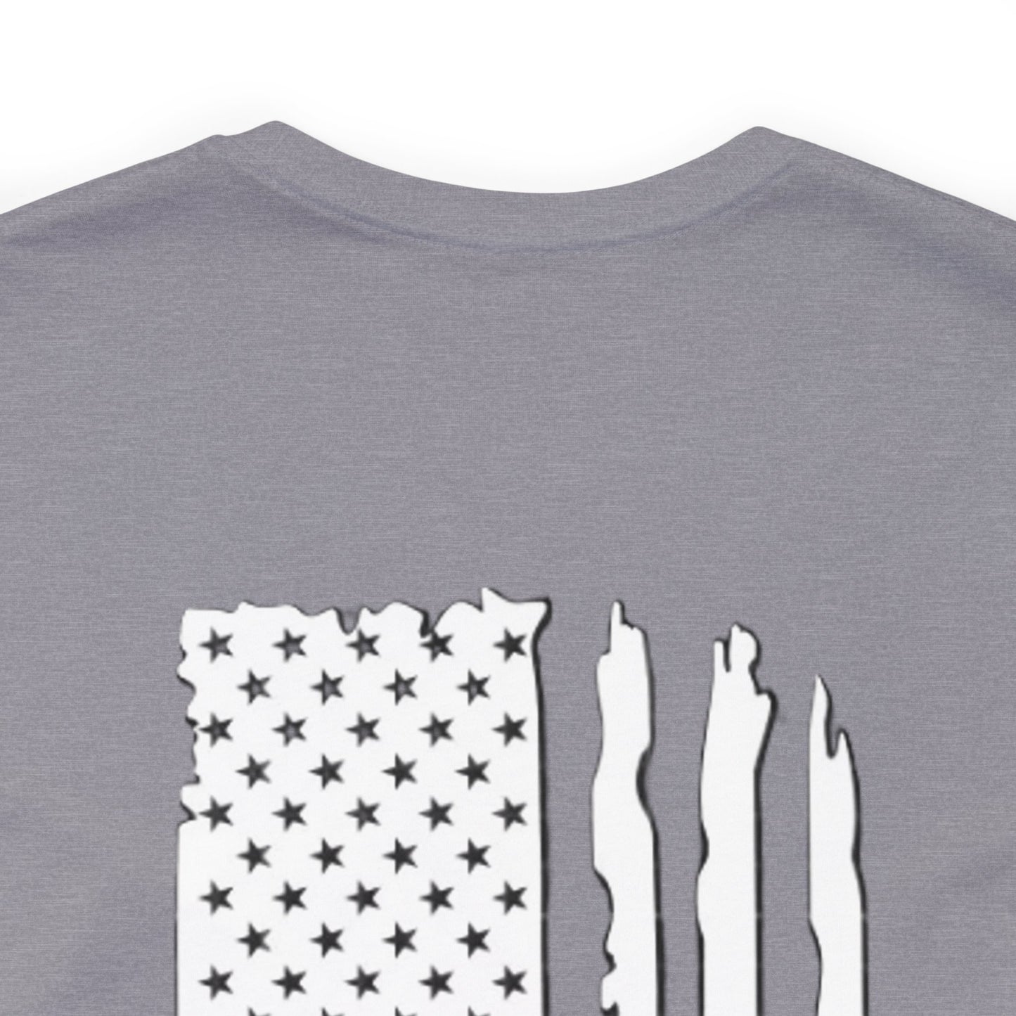 Pushups Everyday Unisex T-Shirt with American Flag and Right Sleeve Patch