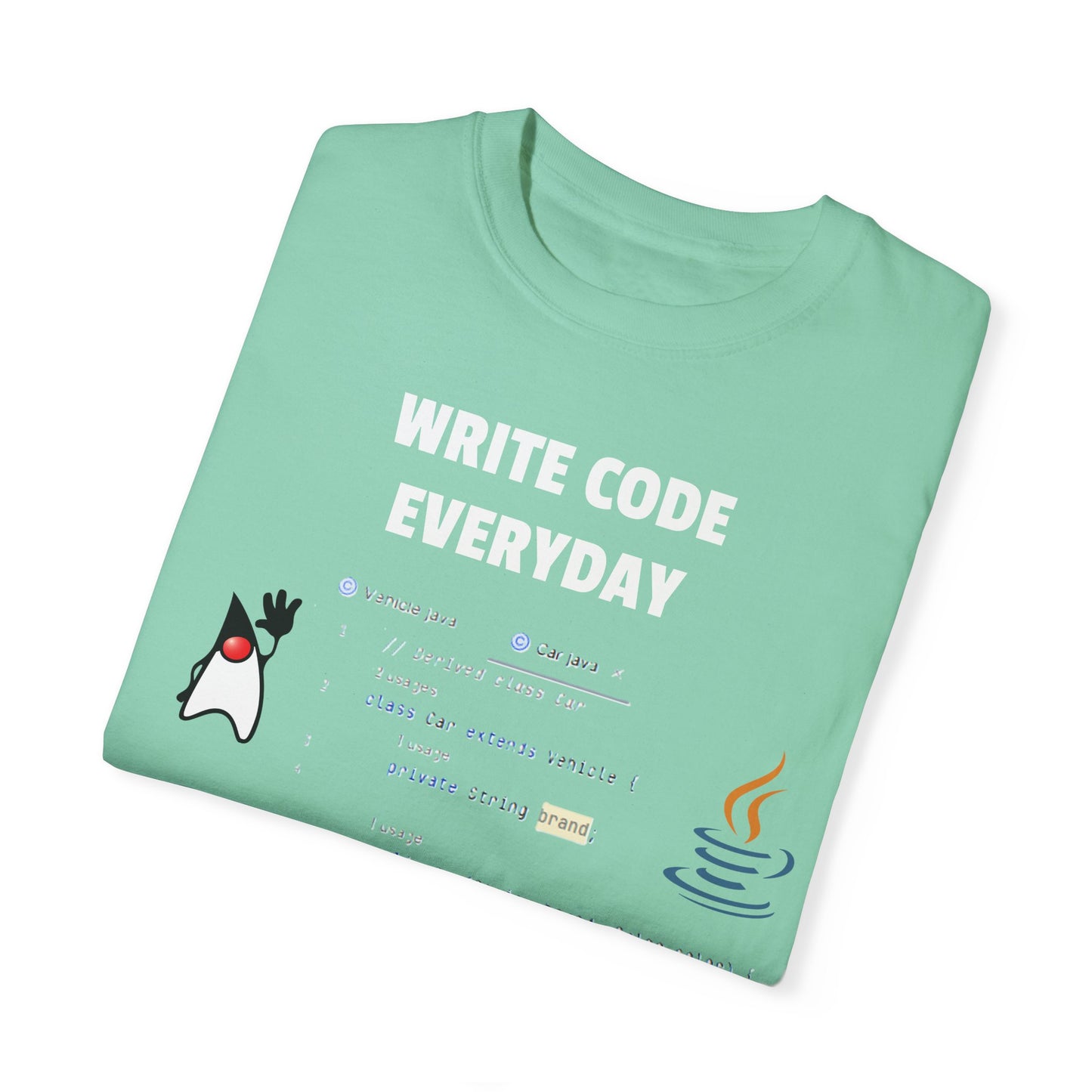 Write Code Everyday Solid Color Unisex Garment-Dyed T-shirt